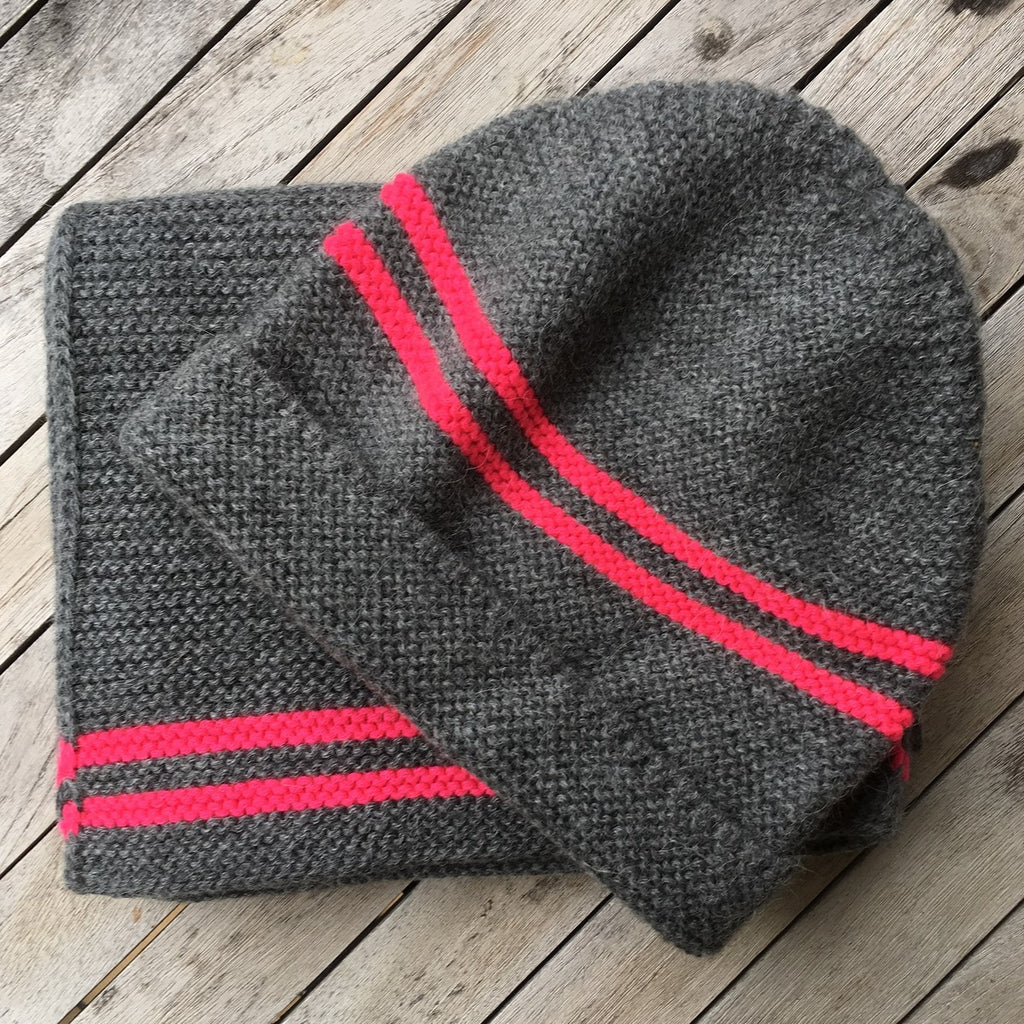 Alpaca Preppy Scarf by Scottish Knitwear Designer Samantha Holmes