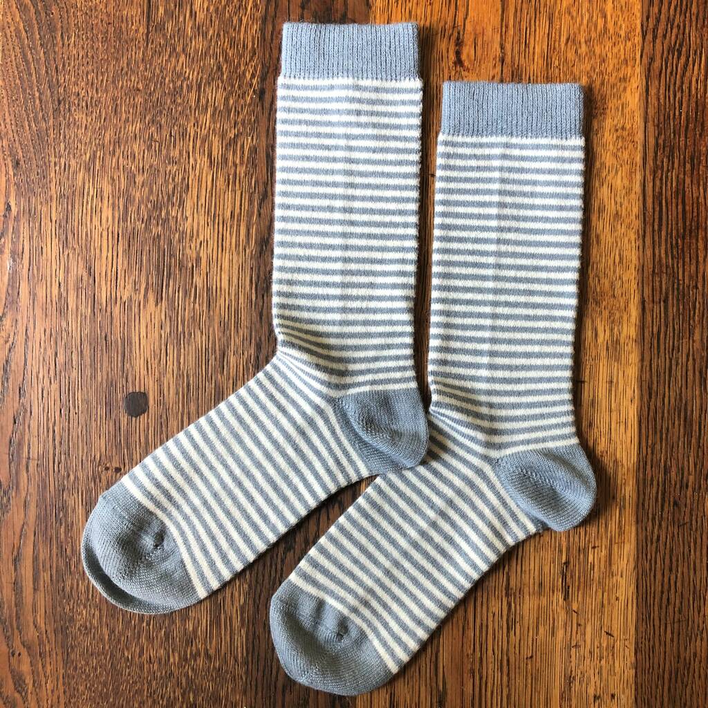 Ladies Stripey Alpaca Socks Size 4-7 by Samantha Holmes