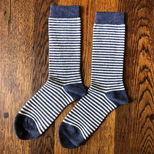 Ladies Stripey Alpaca Socks Size 4-7 by Samantha Holmes