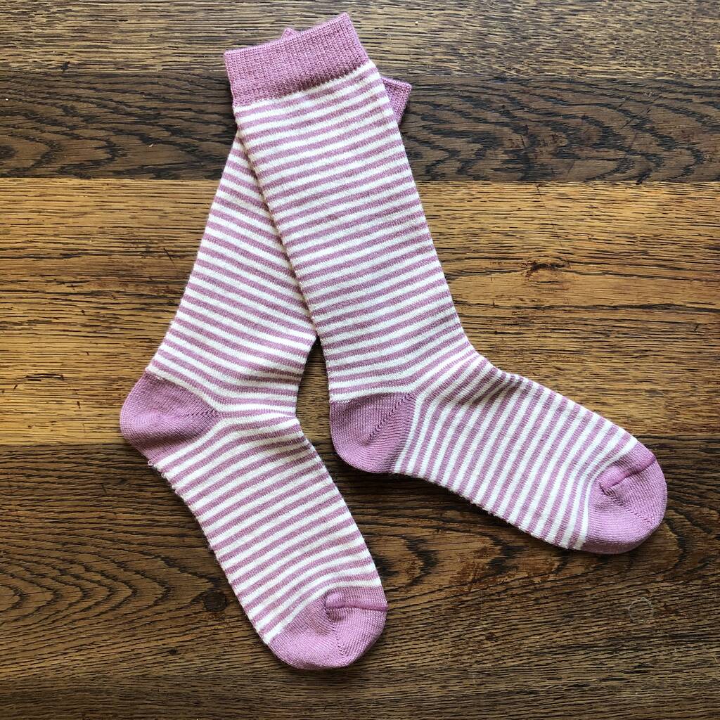 Ladies Stripey Alpaca Socks Size 4-7 by Samantha Holmes