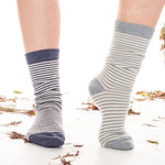 Load image into Gallery viewer, Ladies Stripey Alpaca Socks Size 4-7 by Samantha Holmes
