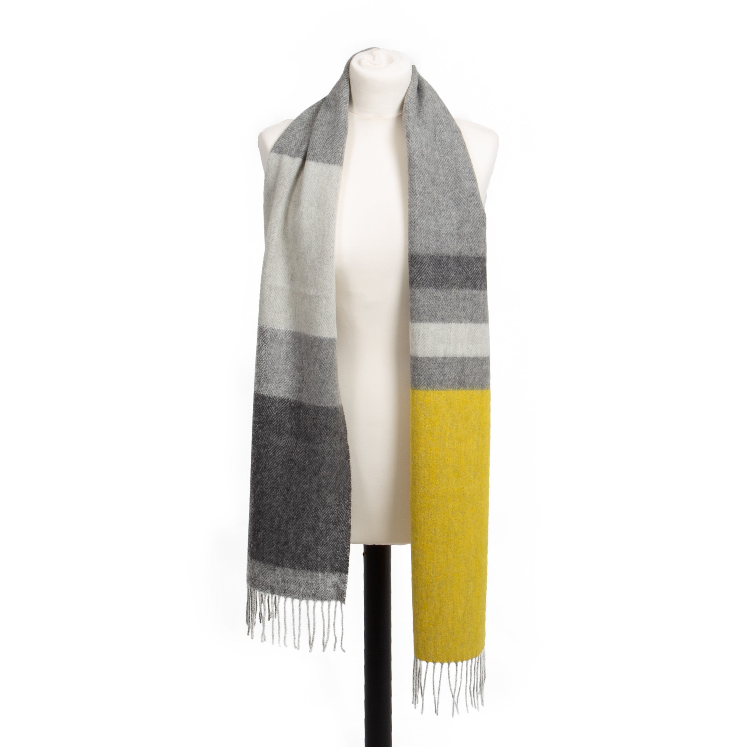 Stripe Canary Scarf - Lambswool