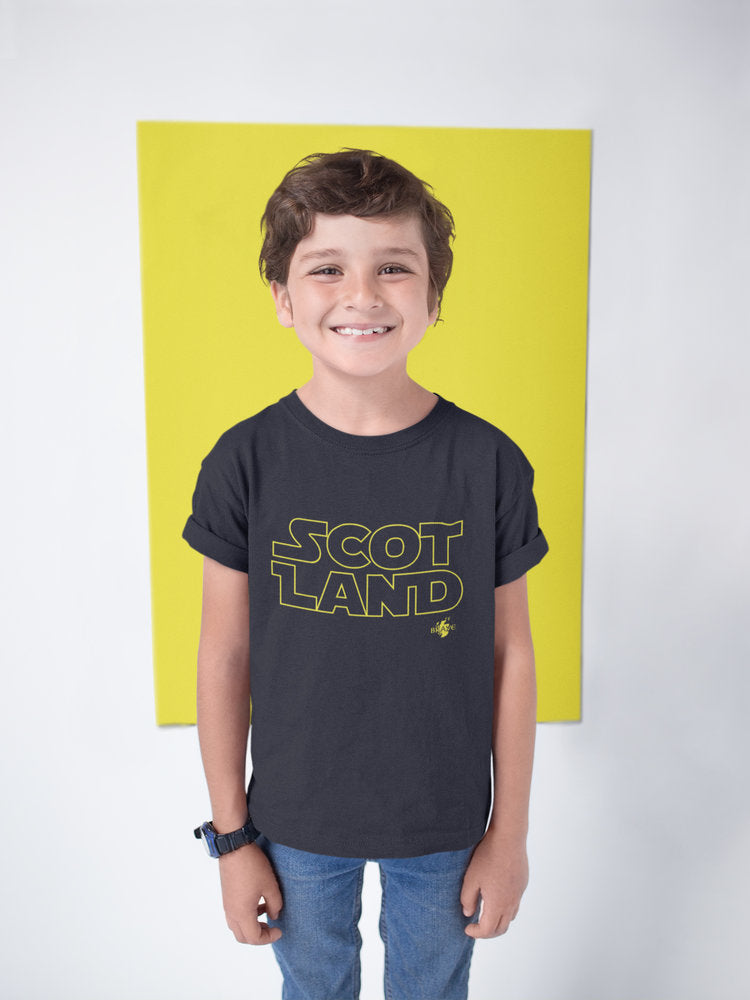 Galaxy Kids Scottish T-Shirt designed by Brave Scottish Gifts