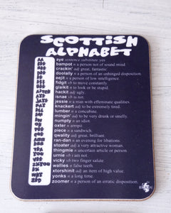 Scottish Alphabet Coaster by Brave Scottish Gifts
