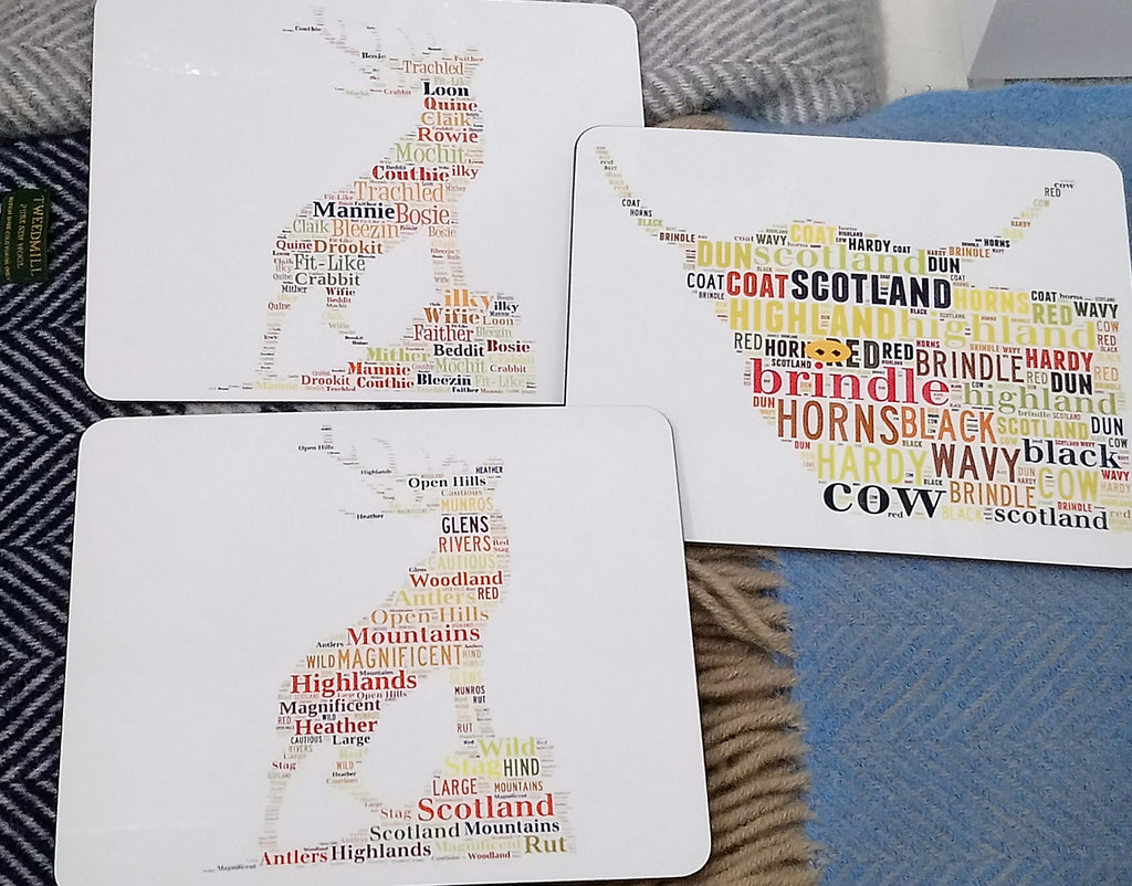 WordArt Scottish Placemats