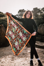Load image into Gallery viewer, Large Square VARISCITE - 100% Silk Satin Scarf - 90cm x 90cm by Agate &amp; Ayre
