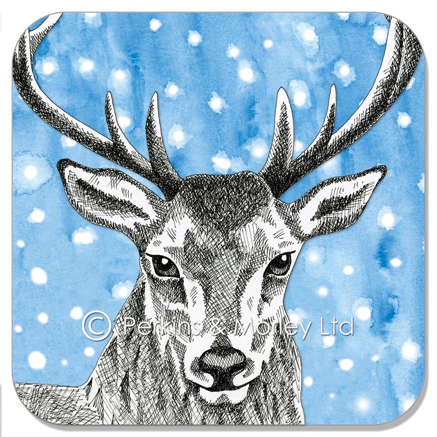 Animal Ink Christmas Coasters by Perkins & Morley