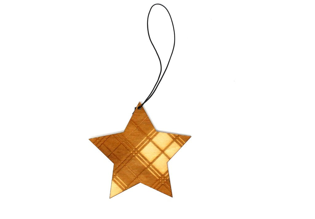 Tartan Wooden Decoration by Caroline Wolfe Murray