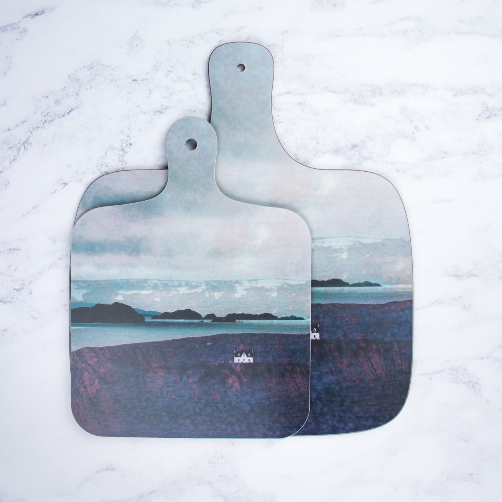 Small Scottish Landscape Chopping Boards by Cath Waters
