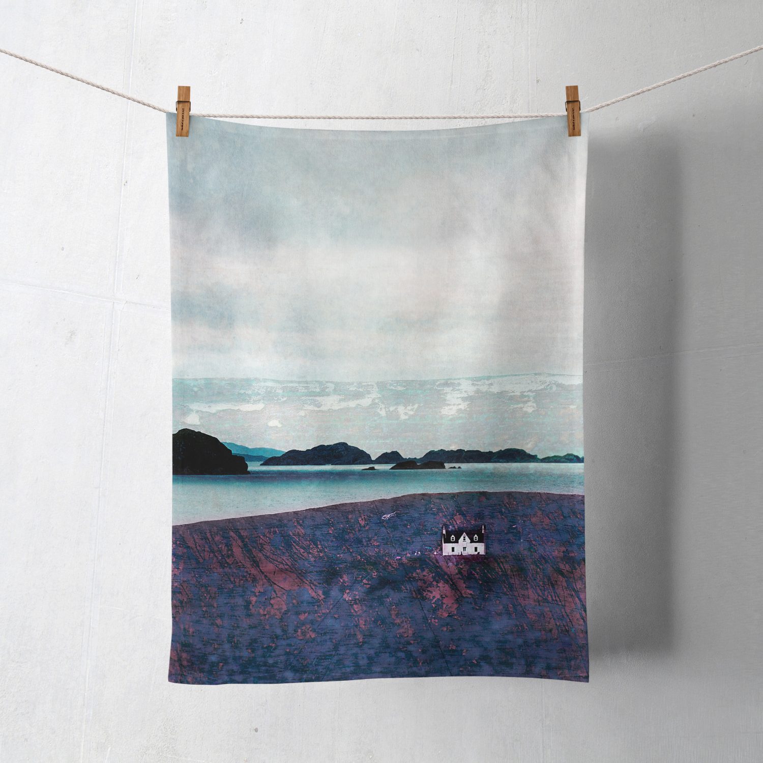 The Summer Isles from Achiltibuie Cotton Tea Towel by Cath Waters
