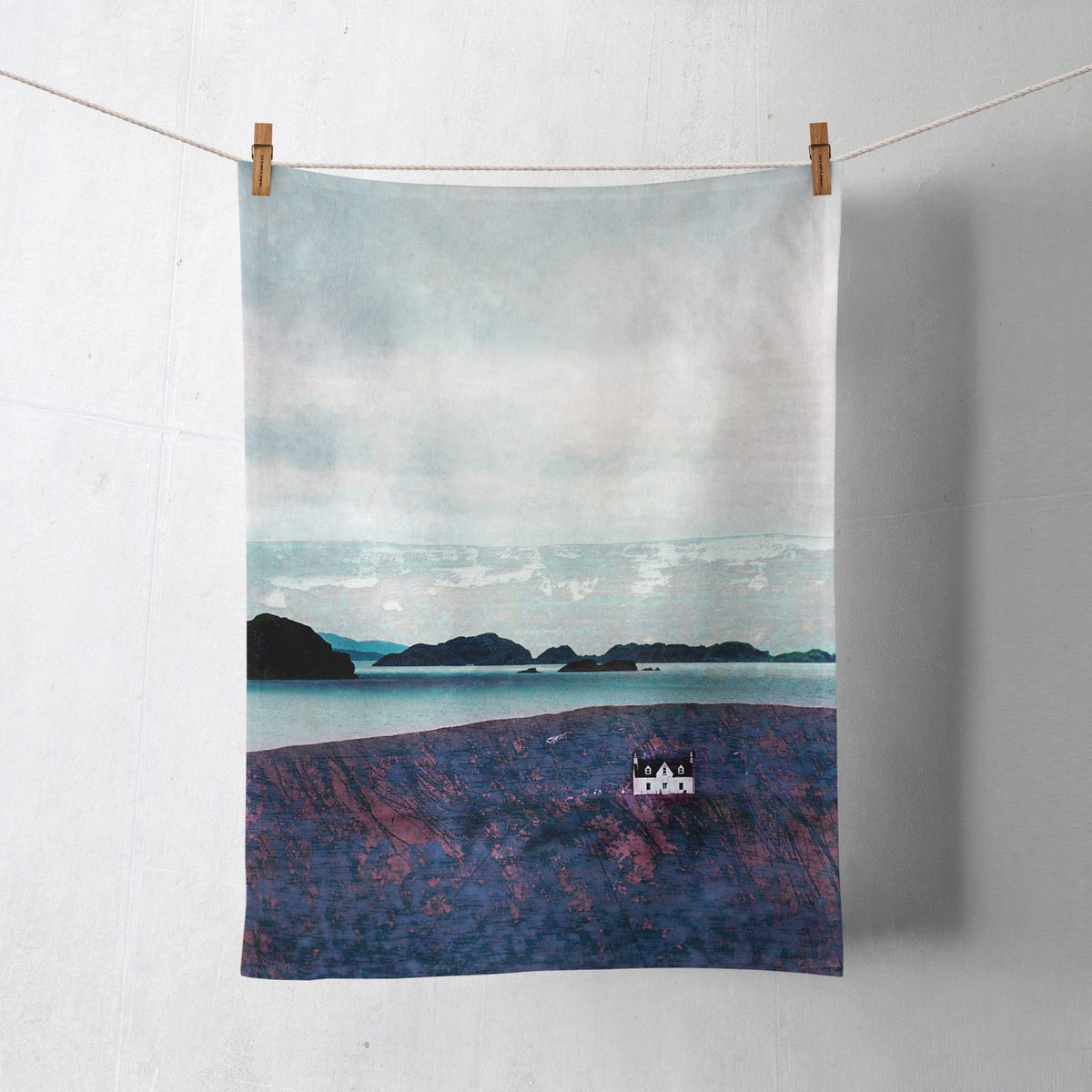 The Summer Isles from Achiltibuie Cotton Tea Towel by Cath Waters