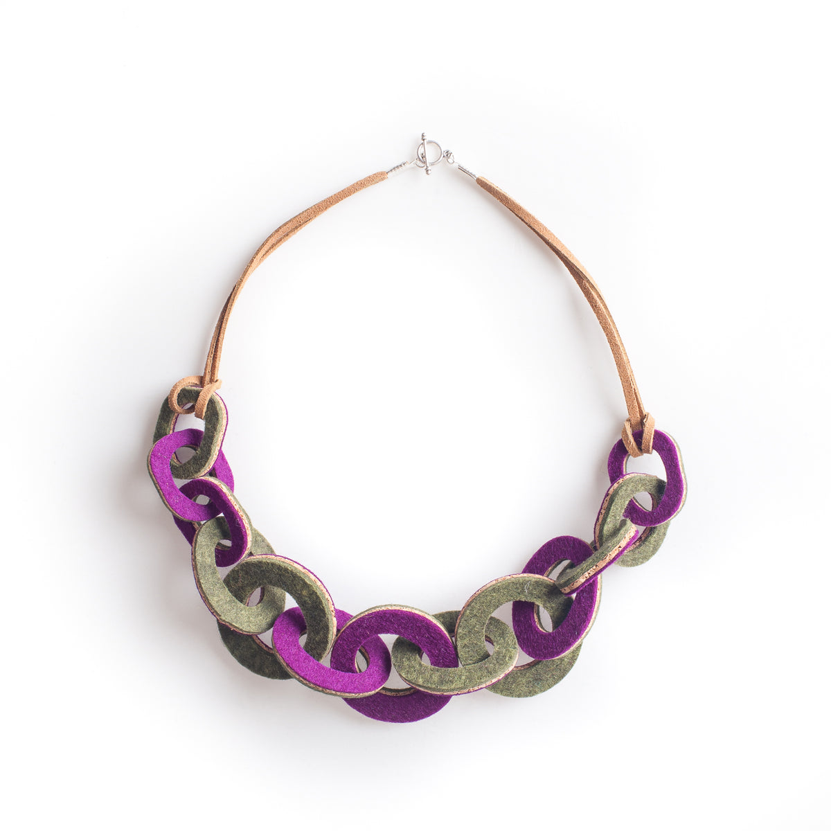 Strata Link Felt Necklaces by Syrah Jay