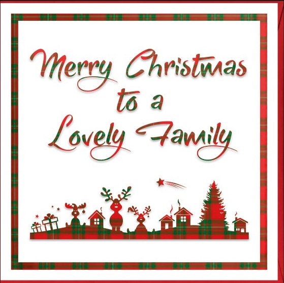 Tartan - Merry Christmas to a Lovely Family Card