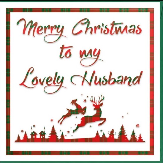 Tartan - Merry Christmas to my Lovely Husband Card