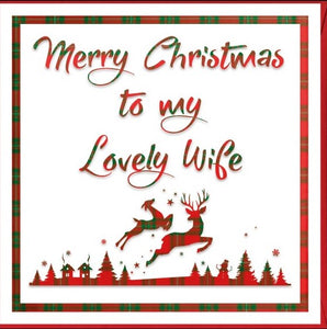 Tartan - Merry Christmas to my Lovely Wife Card