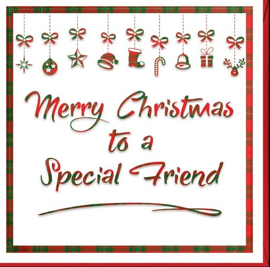 Tartan - Merry Christmas Special Friend Card