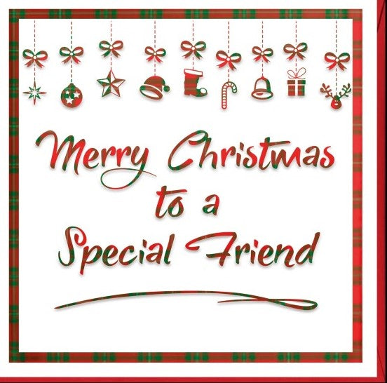 Tartan - Merry Christmas Special Friend Card STX 055