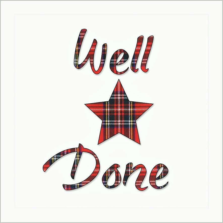 Tartan Well Done Card by Truly Scotland