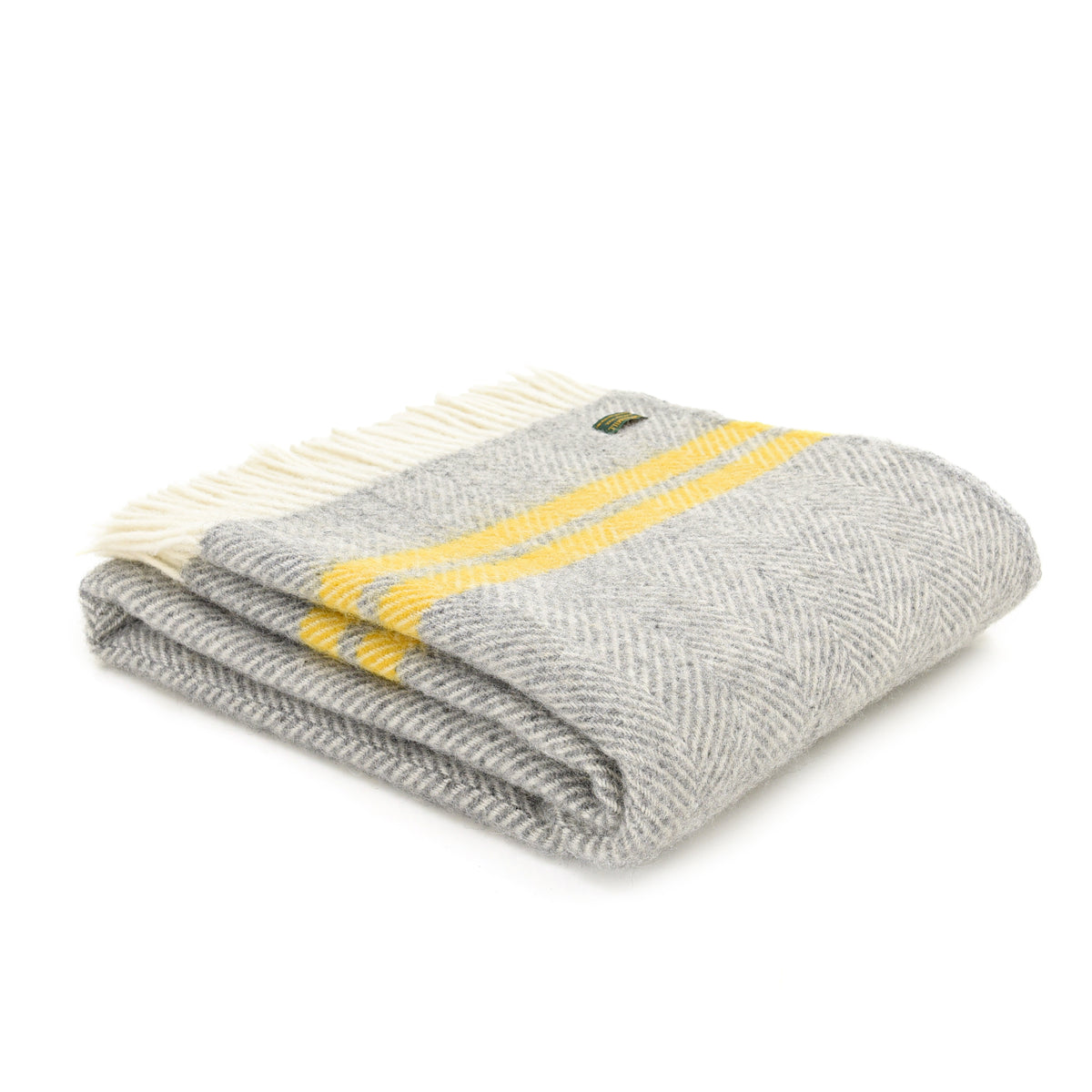 Fishbone 2 Stripe Knee Blanket - Pure New Wool Made in the UK by Tweedmill