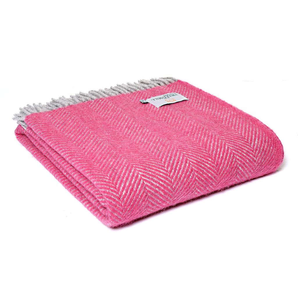 Herringbone Large Throws- Pure New Wool Made in the UK by Tweedmill