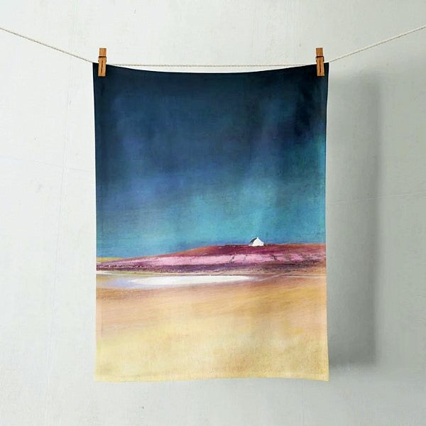Uist Machair Cotton Tea Towel by Cath Waters
