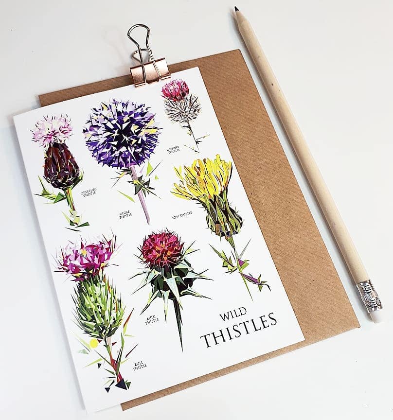 Scottish Thistle Cards designed by Louise Jennifer Design