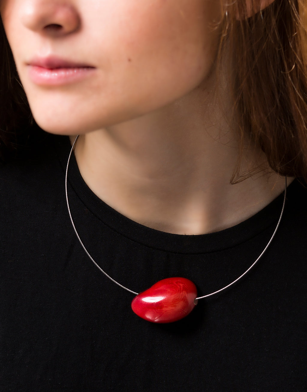 Pretty Pink Single Seed Wire Necklaces