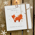 SPECIAL LITTLE PERSON (Foxes) CHRISTMAS Card XON 007 by Ginger Betty