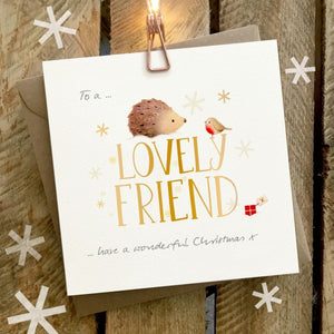 LOVELY FRIEND Christmas Card by Ginger Betty XON 008