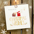 Hedgehog Christmas Wishes Card XON 013 by Ginger Betty