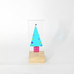 Load image into Gallery viewer, Xmas Trees on Wood, Handmade by Gill Chesnutt Artisan Glass
