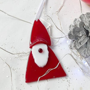 Xmas Elf decoration handmade by Gill Chesnutt Artisan Glass