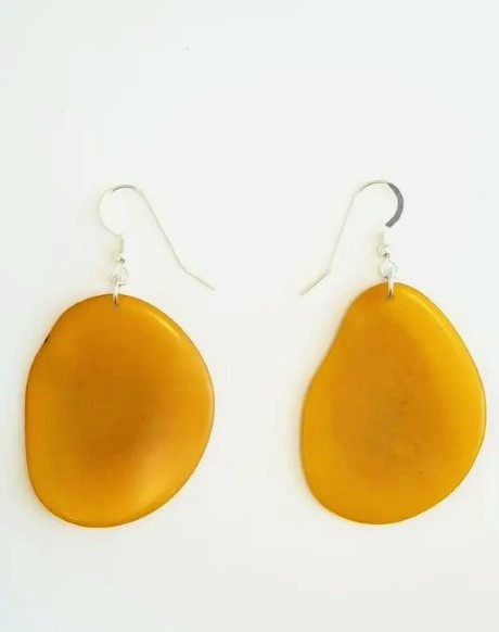 Folha Earrings Made by Pretty Pink Eco Jewellery
