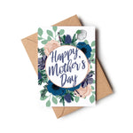 Load image into Gallery viewer, Happy Mother's Day Navy Blue &amp; Pink Floral Card
