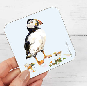 Puffin Hard Wood Coasters Illustrated by Jennifer Louise Design