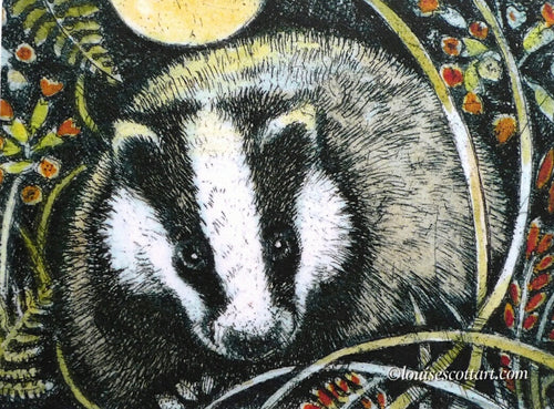 Animal Rectangle Cards by artist Louise Scott