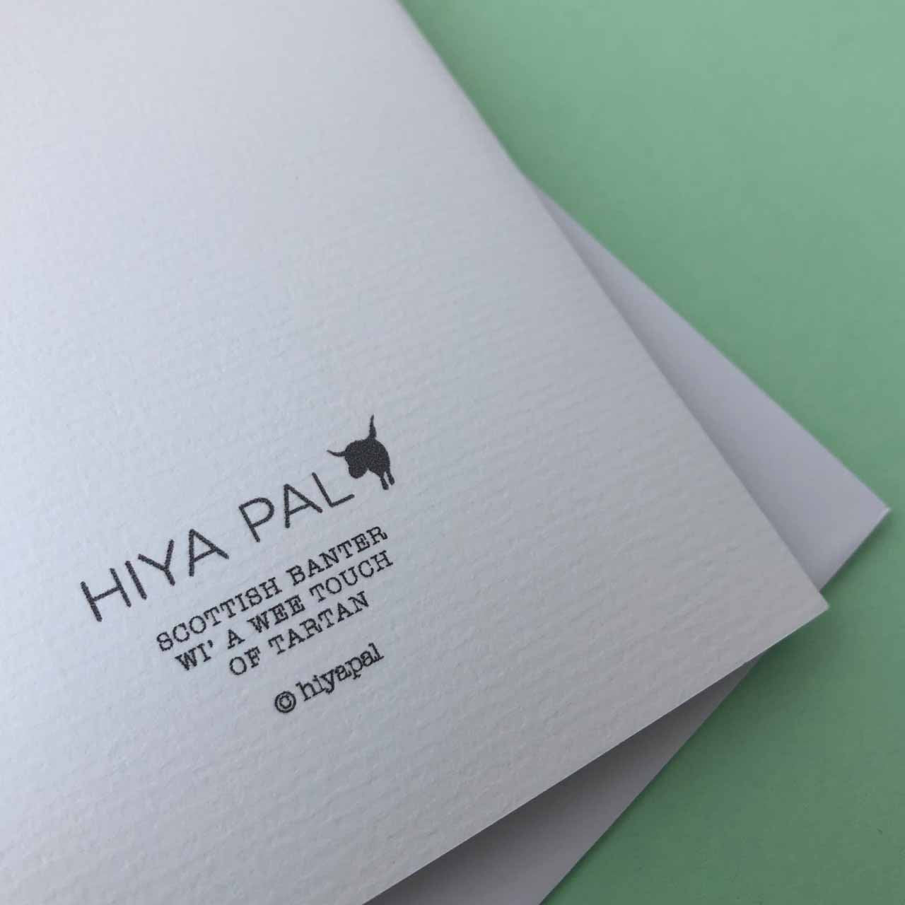 'Ya Wee Star' Handmade Scottish Cards Made in Scotland by Hiya Pal