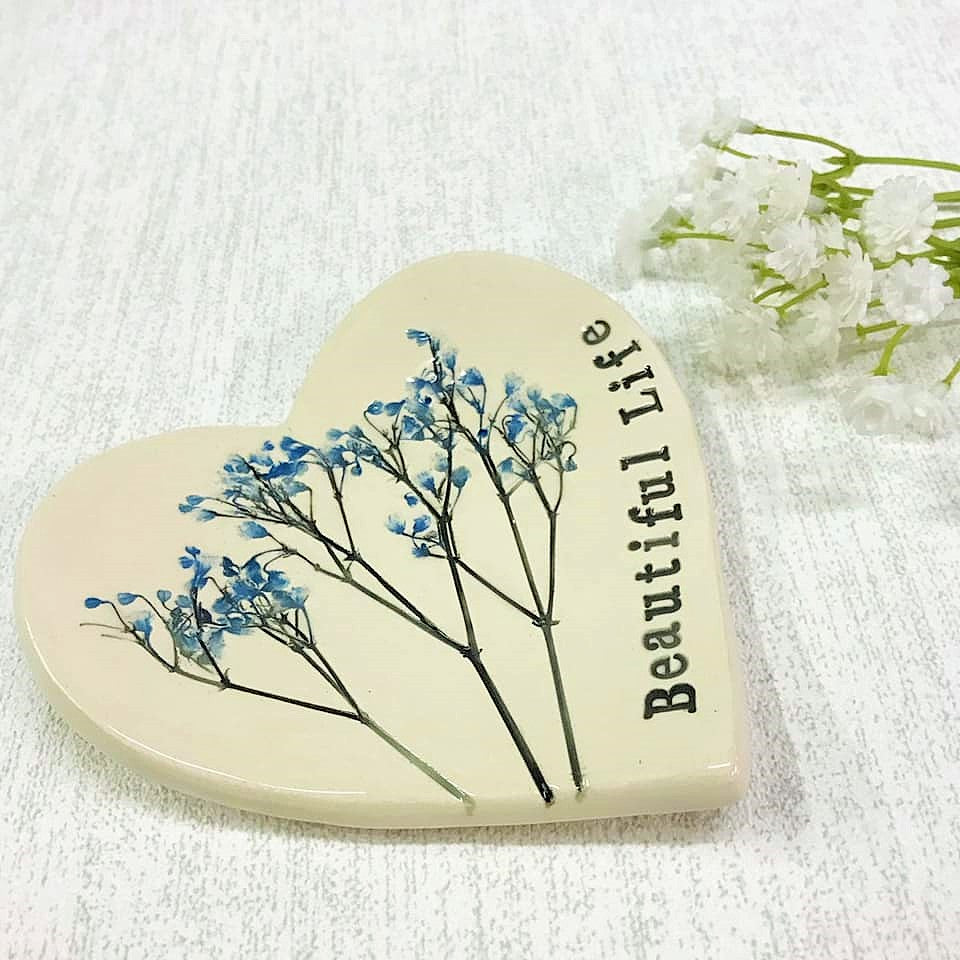 Botanical Heart Shaped Trinket Dishes