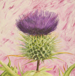 Load image into Gallery viewer, Geoff Foord Ceramic Thistle SQ Coaster
