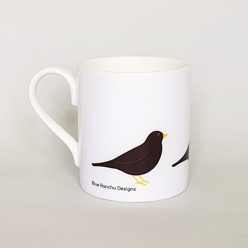 Garden Birds Bone China Mugs by Blue Ranchu Designs