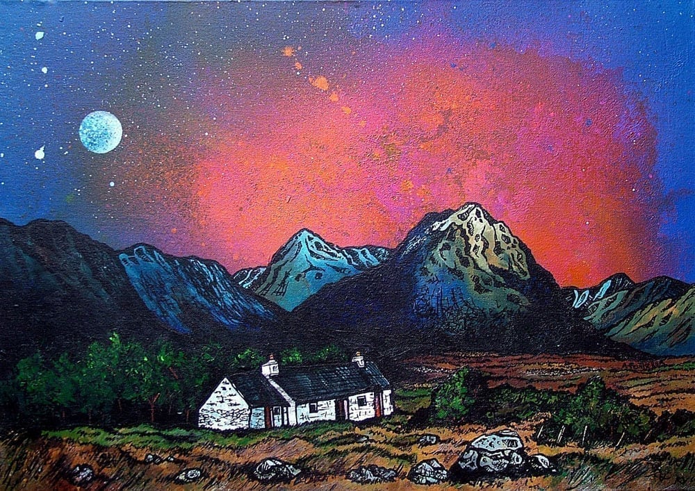 Square Scottish Landscape Card by Andy Peutherer