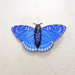 Load image into Gallery viewer, Bluebird Silver Moth Brooch Made by MissJ Designs
