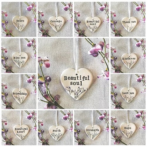 Botanical Keepsake Hearts Handmade Ceramics by Deborah Cameron - Made in Scotland