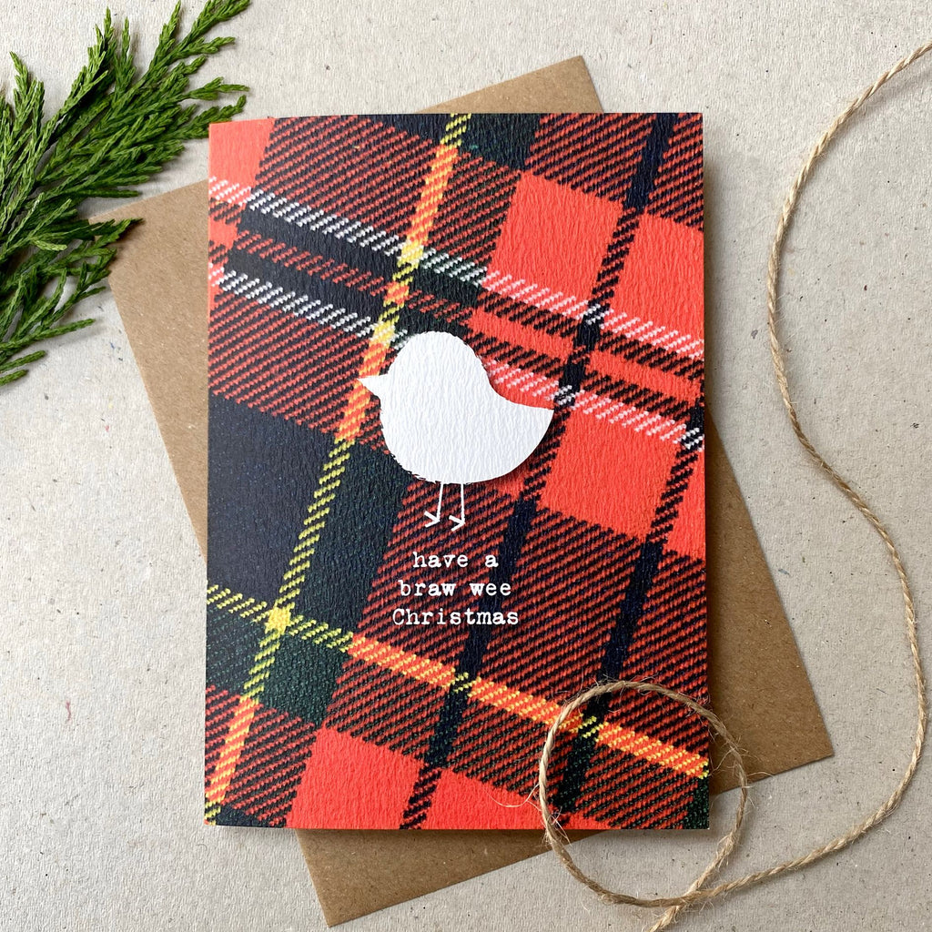 Printed Tartan Christmas Cards by Hiyapal