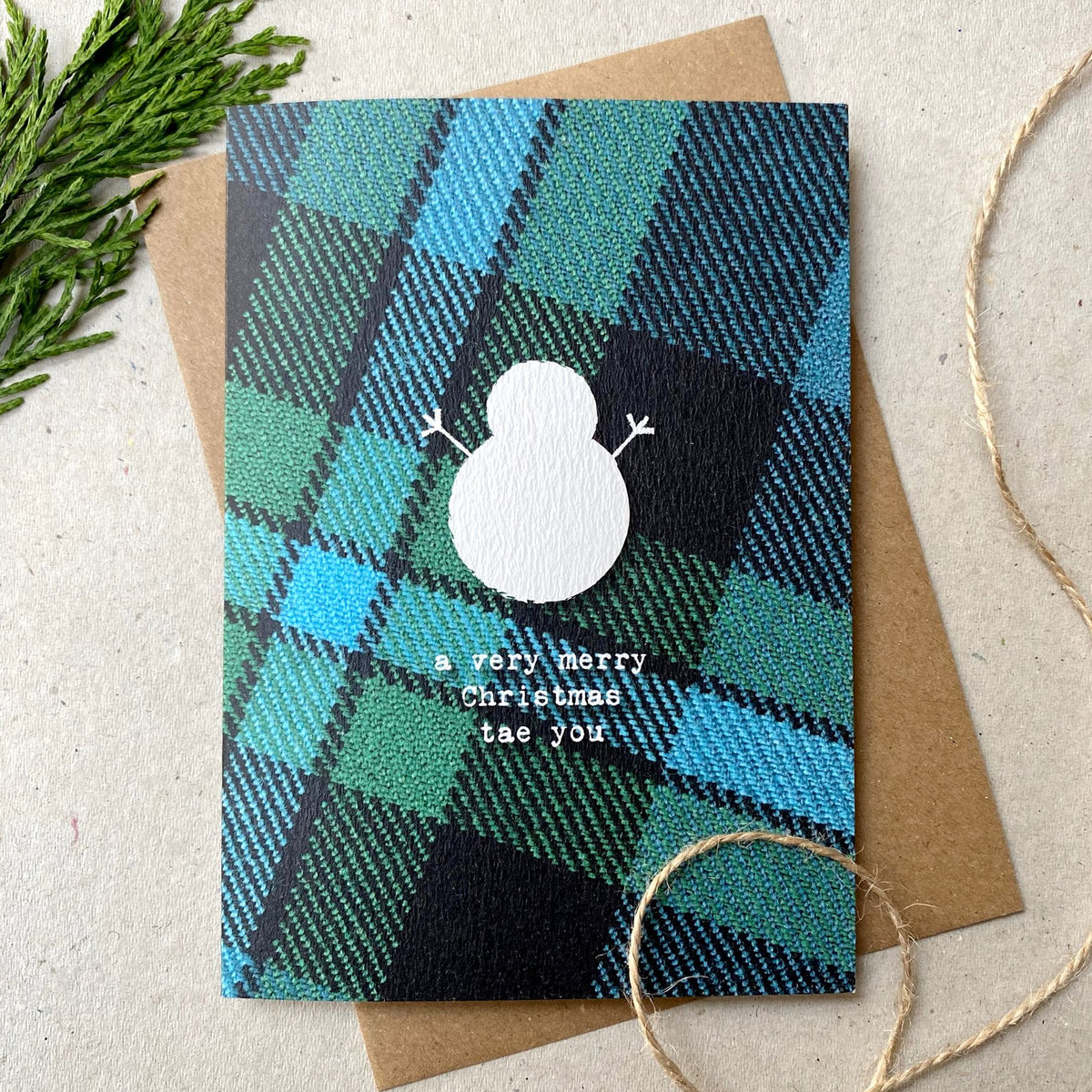 Printed Tartan Christmas Cards by Hiyapal
