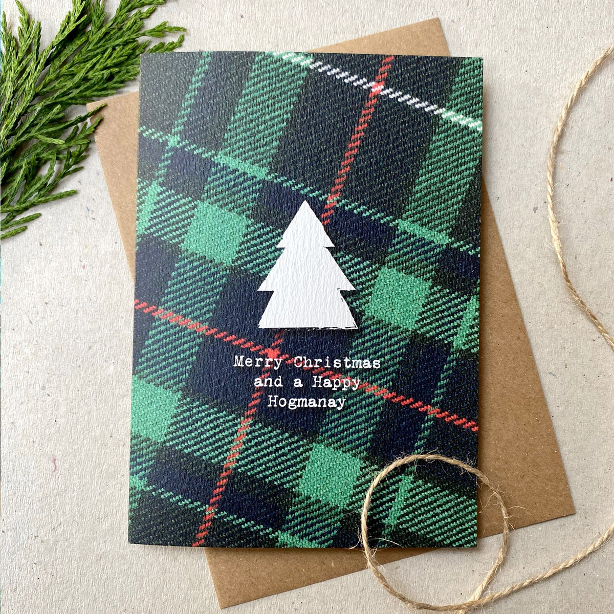 Printed Tartan Christmas Cards by Hiyapal