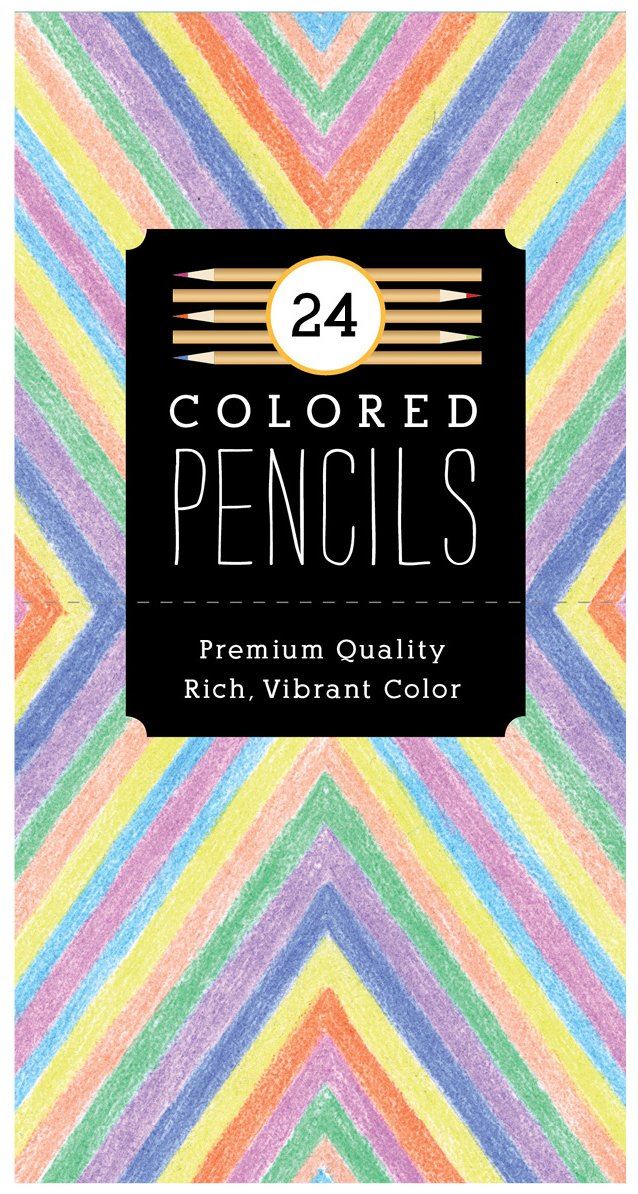 24 Rich Vibrant Coloured Pencils