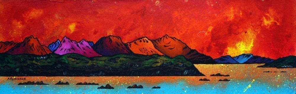 Cuillin Skye Small Mounted Prints by Andy Peutherer