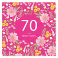 Feminine Age 70 Birthday Card by Klara Hawkins