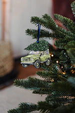Load image into Gallery viewer, Car Sustainable Wooden Watercolour Christmas Ornament
